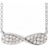 14K White 1/6 CTW Diamond Infinity-Inspired 15-17 Necklace photo