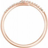 14K Rose 1/8 CTW Diamond Stackable Ring photo 2