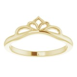 14K Yellow Stackable Crown Ring photo 3