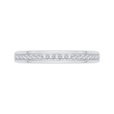 Shah Luxury 14K White Gold Diamond Wedding Band with Euro Shank photo