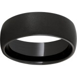 Black Diamond Ceramic Domed Band with Sandblast Finish photo