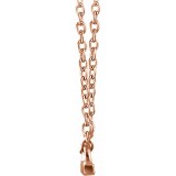 14K Rose 18x1.5 mm Petite Bar 16-18 Necklace photo 2