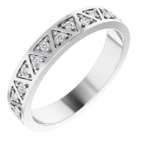 14K White 1/5 CTW Diamond Geometric Anniversary Band photo