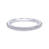 Gabriel & Co. 14k White Gold Contemporary Diamond Wedding Band photo