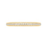 Shah Luxury Round Diamond Half-Eternity Wedding Band In 14K Yellow Gold photo