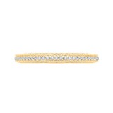 Shah Luxury Round Diamond Half-Eternity Wedding Band In 14K Yellow Gold photo