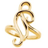 14K Yellow Freeform Ring photo 4