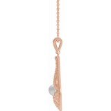 14K Rose Vintage-Inspired Freshwater Cultured Pearl 16-18 Necklace photo 2