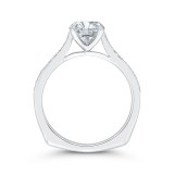 Shah Luxury 14K White Gold Diamond Engagement Ring with Euro Shank (Semi-Mount) photo 4