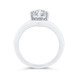 Shah Luxury 14K White Gold Round Cut Diamond Engagement Ring (Semi-Mount) photo 4