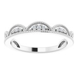 14K White 1/8 CTW Diamond Stackable Ring photo 3