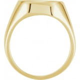 14K Yellow 12 mm Square Signet Ring photo 2