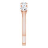 14K Rose 1 CTW Diamond Anniversary Band photo 4