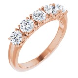 14K Rose 1 CTW Diamond Anniversary Band photo