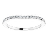 14K White 1/6 CTW Diamond Matching Band photo 3