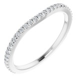 14K White 1/6 CTW Diamond Matching Band photo