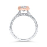 Shah Luxury 14K Two-Tone Gold Diamond Engagement Ring (Semi-Mount) photo 4