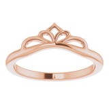 14K Rose Stackable Crown Ring photo 3