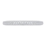 Shah Luxury 14K White Gold Round Diamond Wedding Band photo