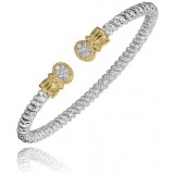 Vahan 14k Gold & Sterling Silver Diamond Bracelet photo