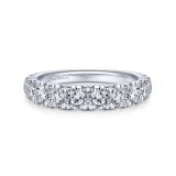 Gabriel & Co. 14k White Gold Contemporary Anniversary Wedding Band photo