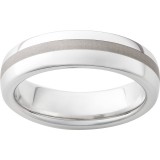 Serinium Domed Band with a 2mm Laser Satin Strip photo