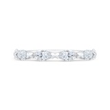 Shah Luxury 14K White Gold Diamond Contour Band photo