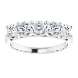 14K White 1 CTW Diamond Anniversary Band photo 3