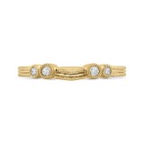 Shah Luxury 14K Yellow Gold Round Diamond Wedding Band photo