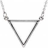 14K White Triangle 16 Necklace photo
