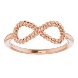 14K Rose Infinity-Inspired Rope Ring photo 3