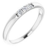 14K White .09 CTW Diamond French-Set Anniversary Band photo