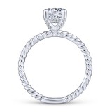 Gabriel & Co. 14k White Gold Hampton Solitaire Engagement Ring photo 2