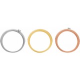 14K White/Yellow/Rose 3/8 CTW Diamond Stackable Rings - Set of 3 photo 2