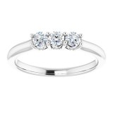 14K White 1/3 CTW Anniversary Band photo 3