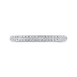 Shah Luxury 14K White Gold Diamond Wedding Band photo