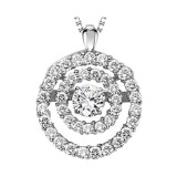 Gems One 14KT White Gold & Diamond Rhythm Of Love Neckwear Pendant  - 3/8 ctw photo