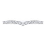 Shah Luxury 14K White Gold Round Diamond Wedding Band photo