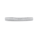 Shah Luxury 14K Two-Tone Gold Round Cut Diamond Half-Eternity Wedding Band photo