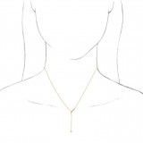 14K Yellow 1/10 CTW Diamond Y 16-18 Necklace photo 3