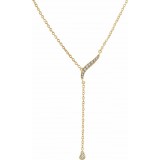 14K Yellow 1/10 CTW Diamond Y 16-18 Necklace photo