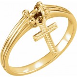 14K Yellow Cross Ring photo