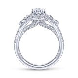 Gabriel & Co. 14k White Gold Entwined Halo Engagement Ring photo 2