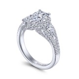 Gabriel & Co. 14k White Gold Entwined Halo Engagement Ring photo 3