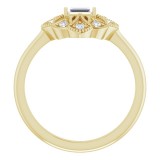 14K Yellow 1/6 CTW Diamond Vintage-Inspired Ring photo 2