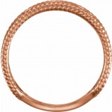14K Rose Geometric Rope Ring photo 2