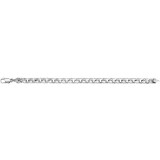 14K White 7 mm Solid Double Link Charm 7 Bracelet photo 2