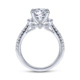 Gabriel & Co. 14k White Gold Contemporary 3 Stone Engagement Ring photo 2