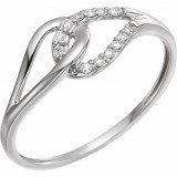 14K White .08 CTW Diamond Ring photo