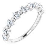 14K White 9/10 CTW Diamond Anniversary Band photo